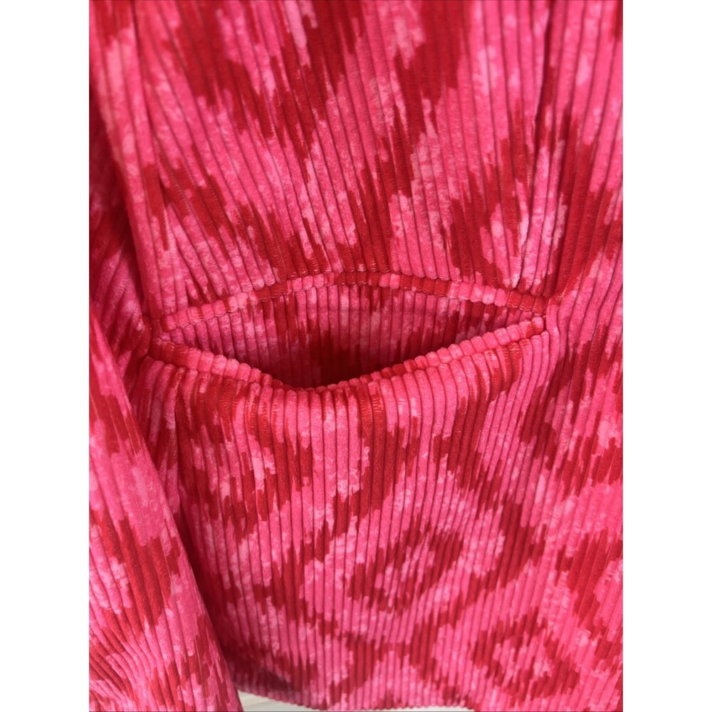 Savanna Jane Red PINK CORDUROY JACKET Aztec Women's Size Large - Picture 4 of 9